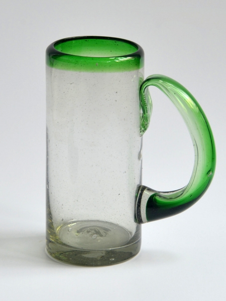 Green Rimmed Mexican Beer Mugs